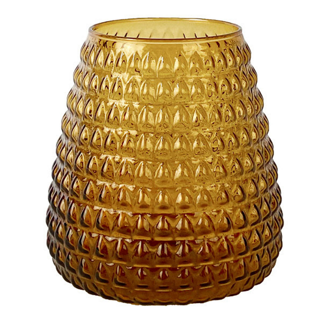 Small Amber Dim Scale Vase Small Amber Dim Scale Vase