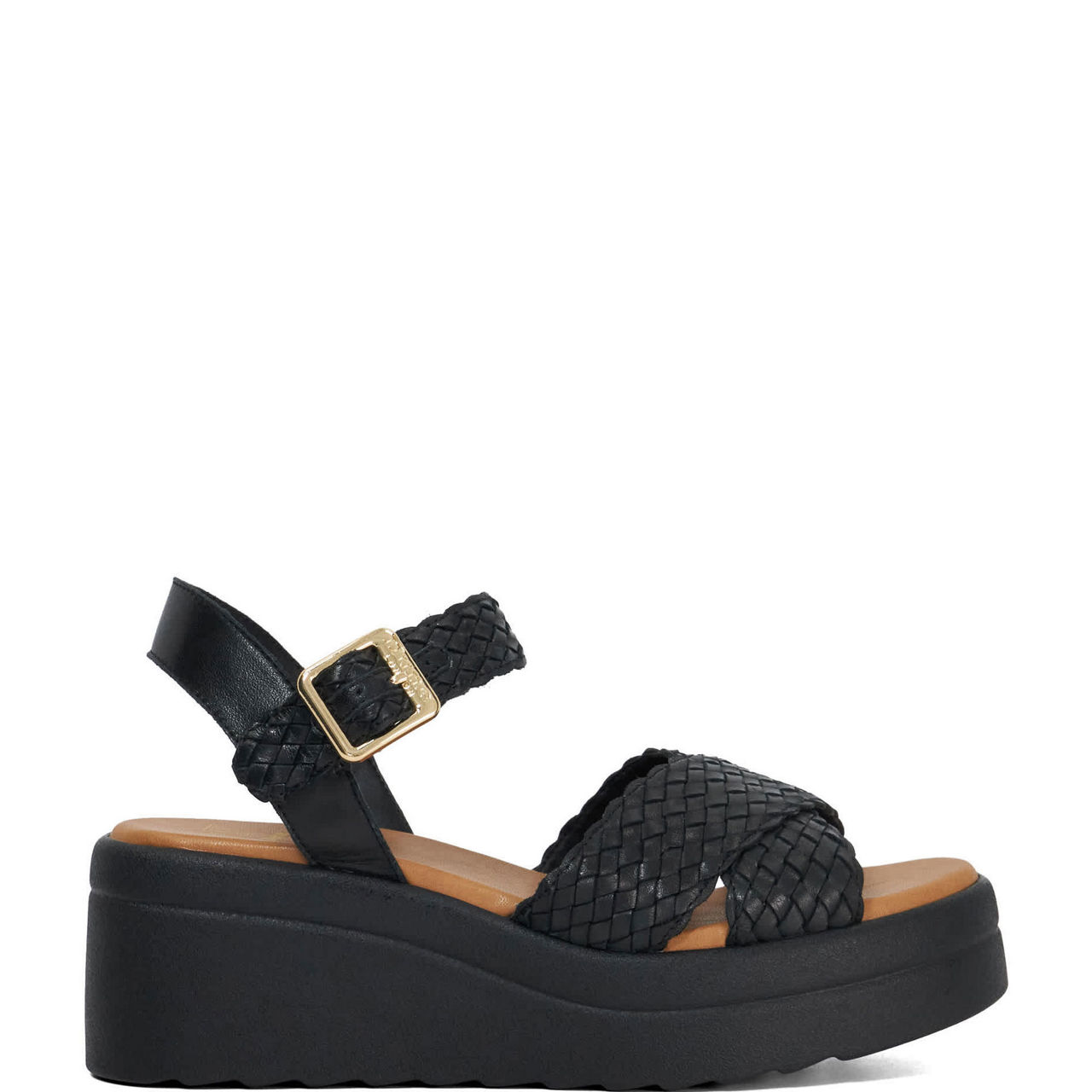 Kinleys Braided Leather Flatform Sandals