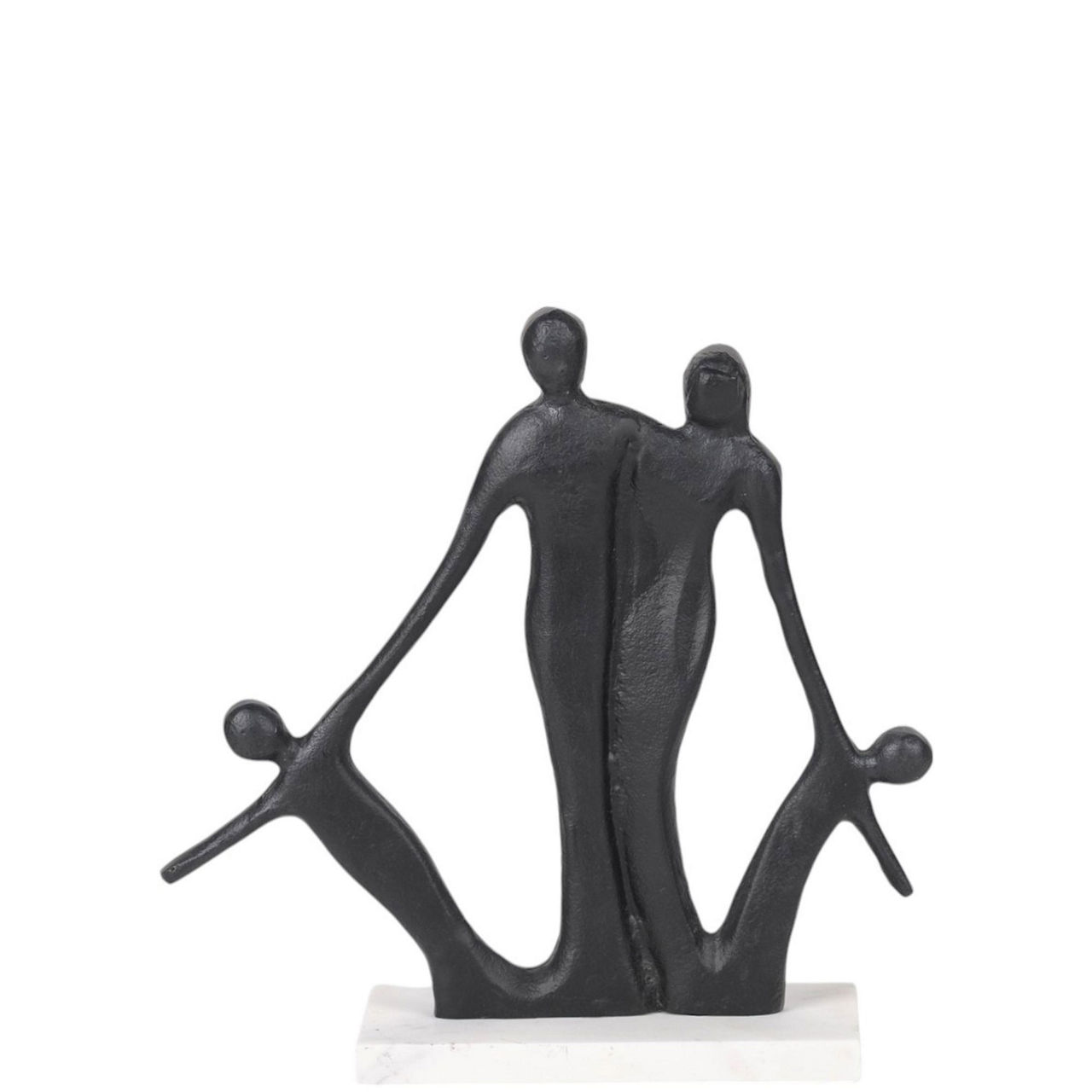 Alu Black Holding Hands Family On Marble Base