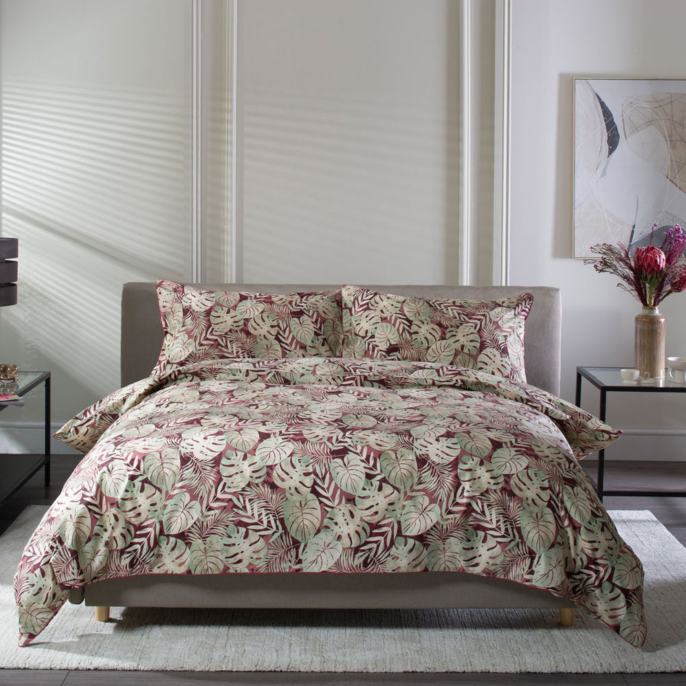 Tropical Duvet Set Red