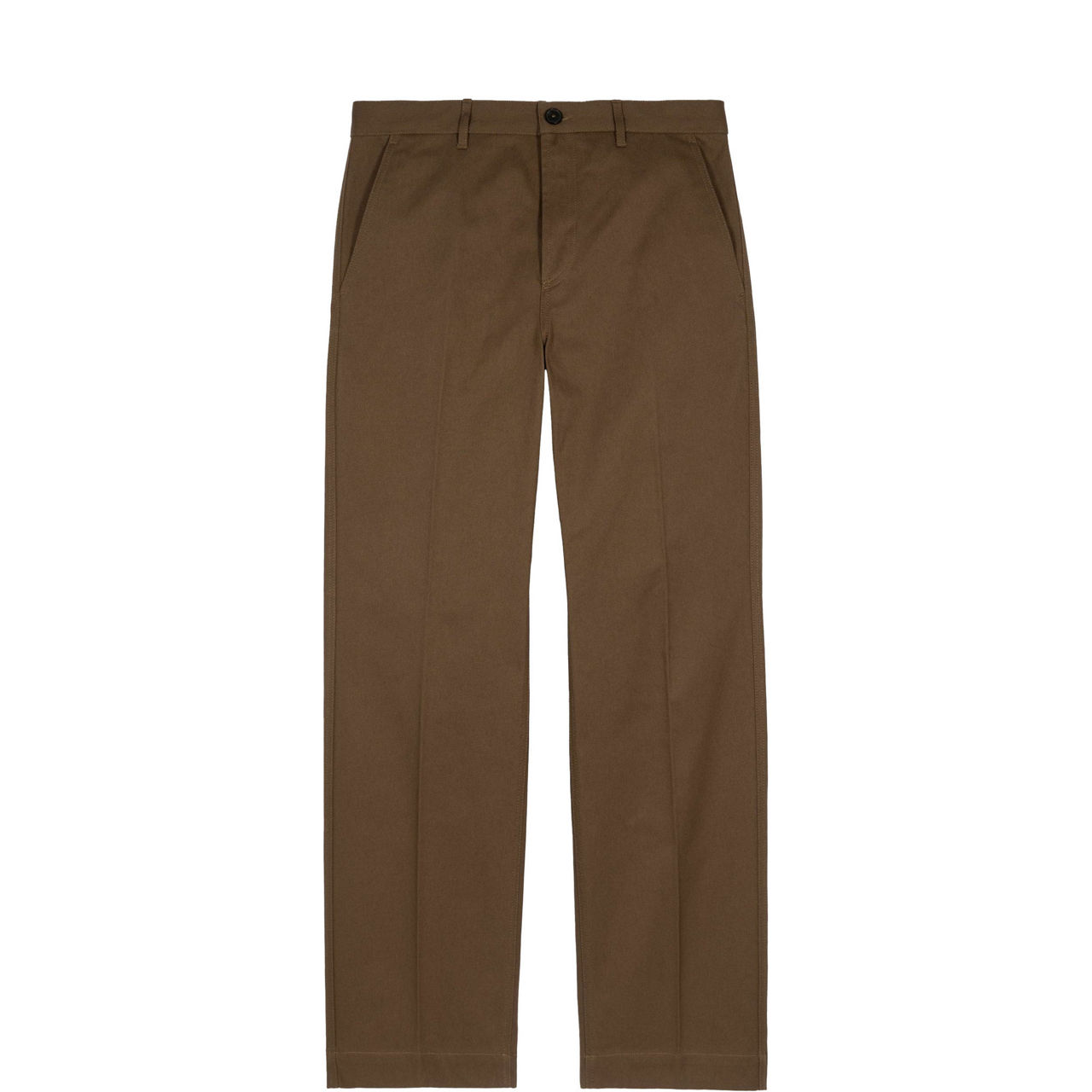 Mid-Rise Straight Leg Trousers