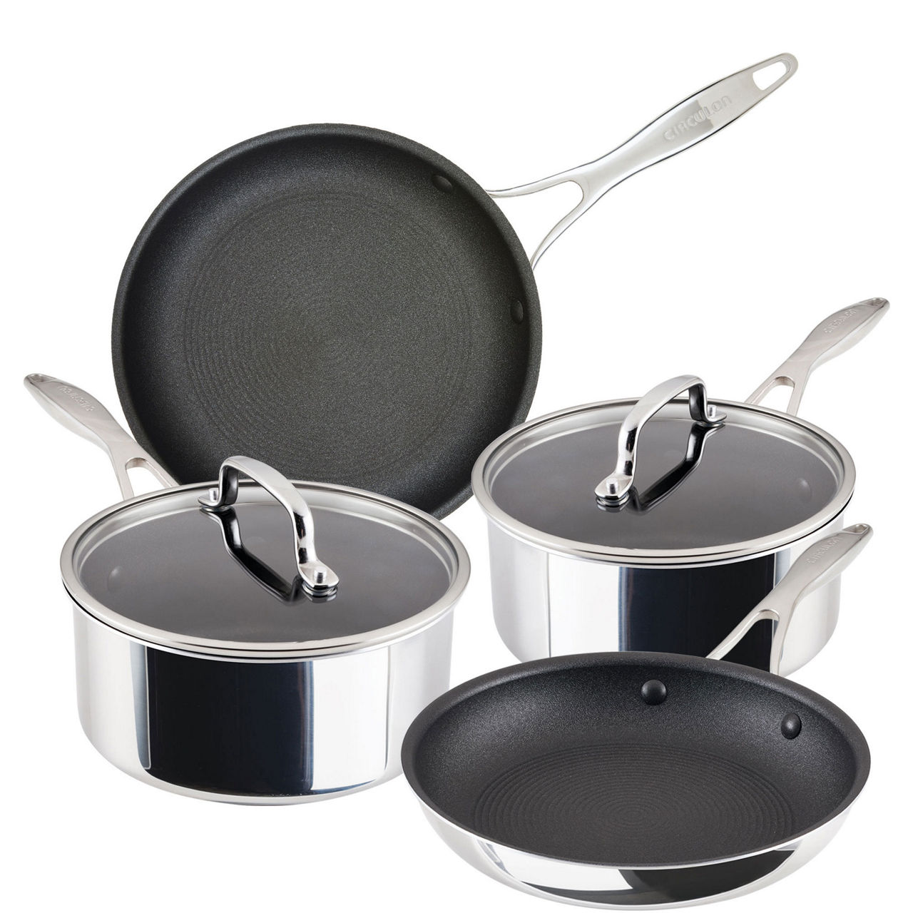 Scratch Defense Stainless Steel Four-Piece Pan Set