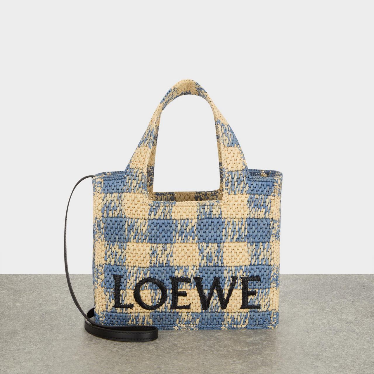 Font Gingham Small Tote Bag