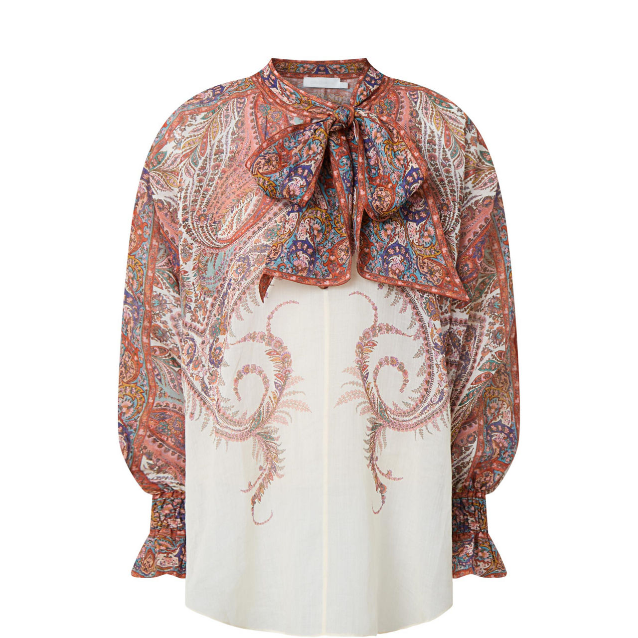 Rhiannon Neck-Tie Printed Blouse