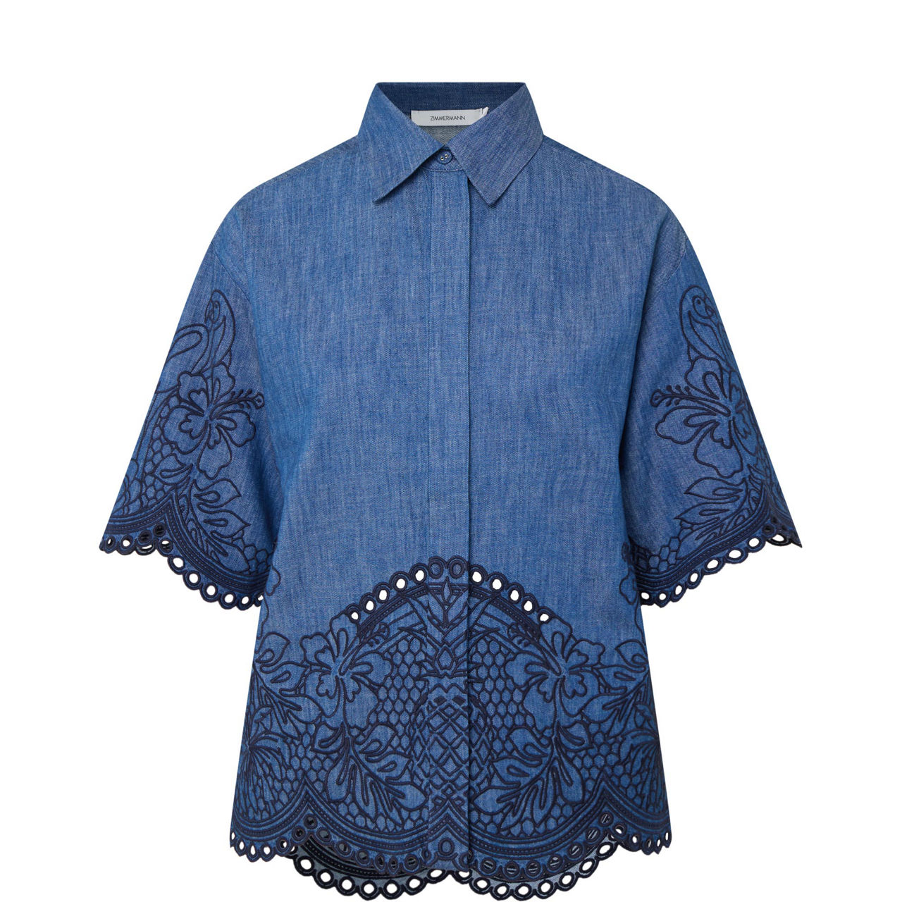 Coco Embroidered Denim Shirt