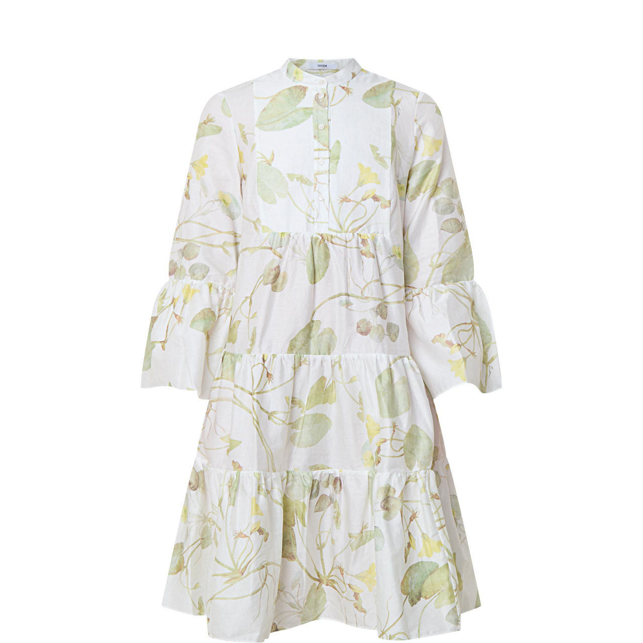 Lily Pad Print Mini Shirt Dress