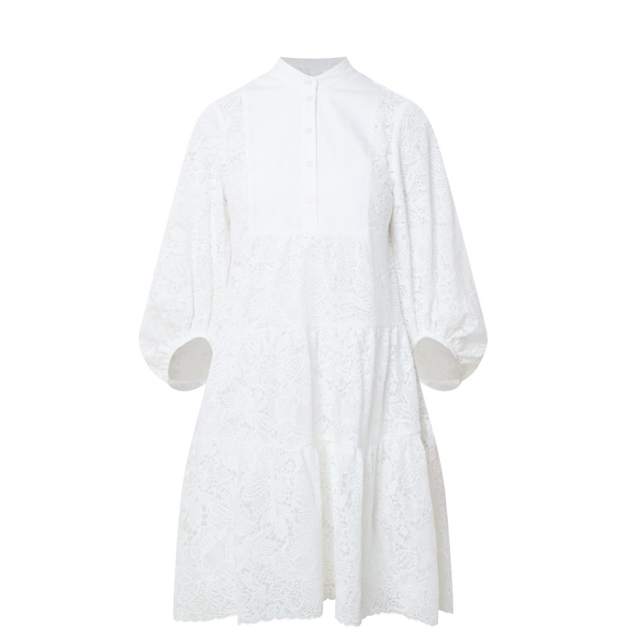 Floral Lace Tiered Dress