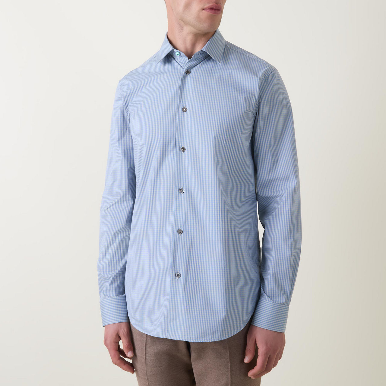 Gingham Single Cuff Formal Shirt Gingham Single Cuff Formal Shirt