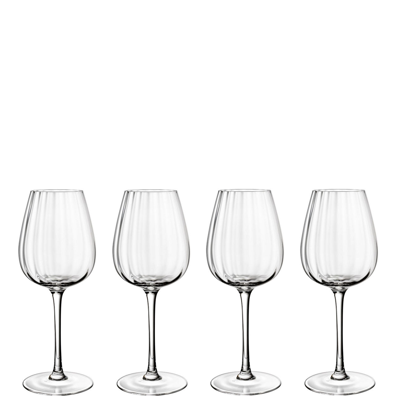 Rose Garden White Wine Goblet, Set of Four