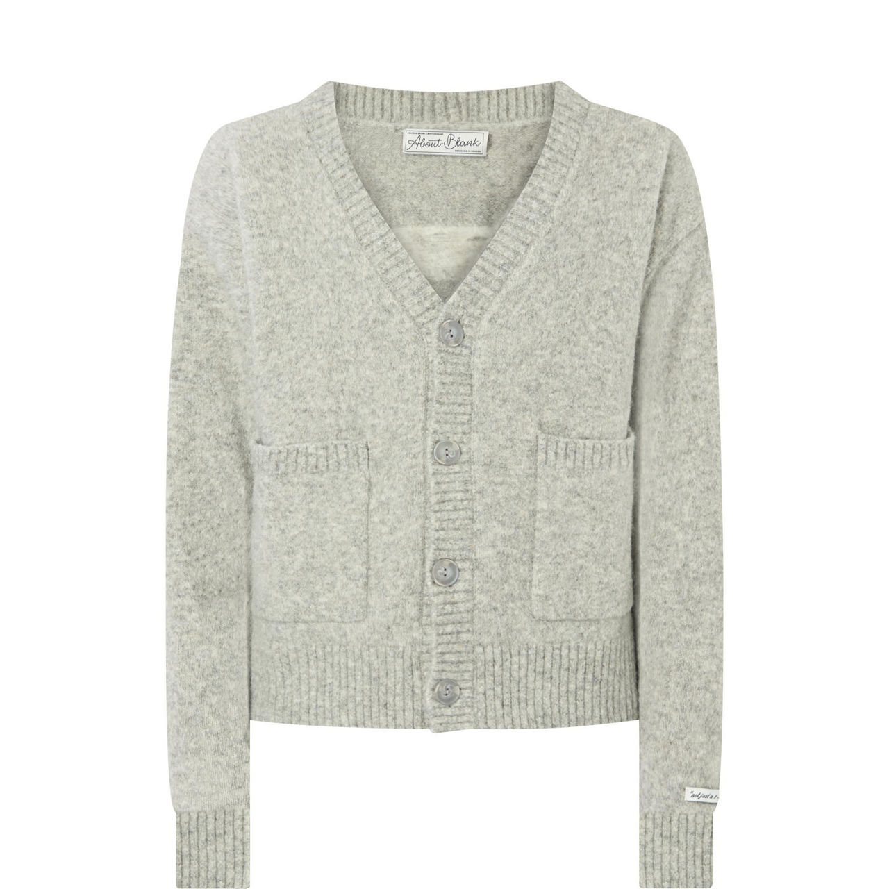 Contrast Logo Patch Pocket Cardigan