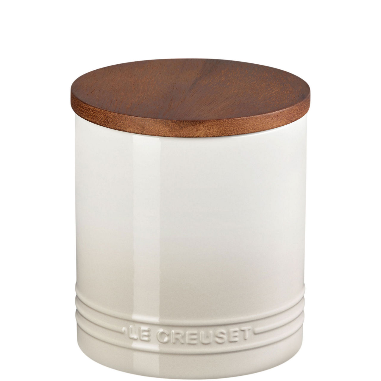 Stoneware Storage Jar With Wooden Lid 1.1L