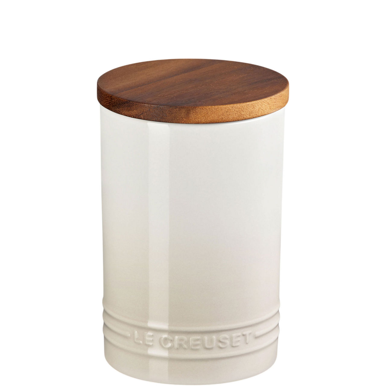Stoneware Storage Jar With Wooden Lid 770ml