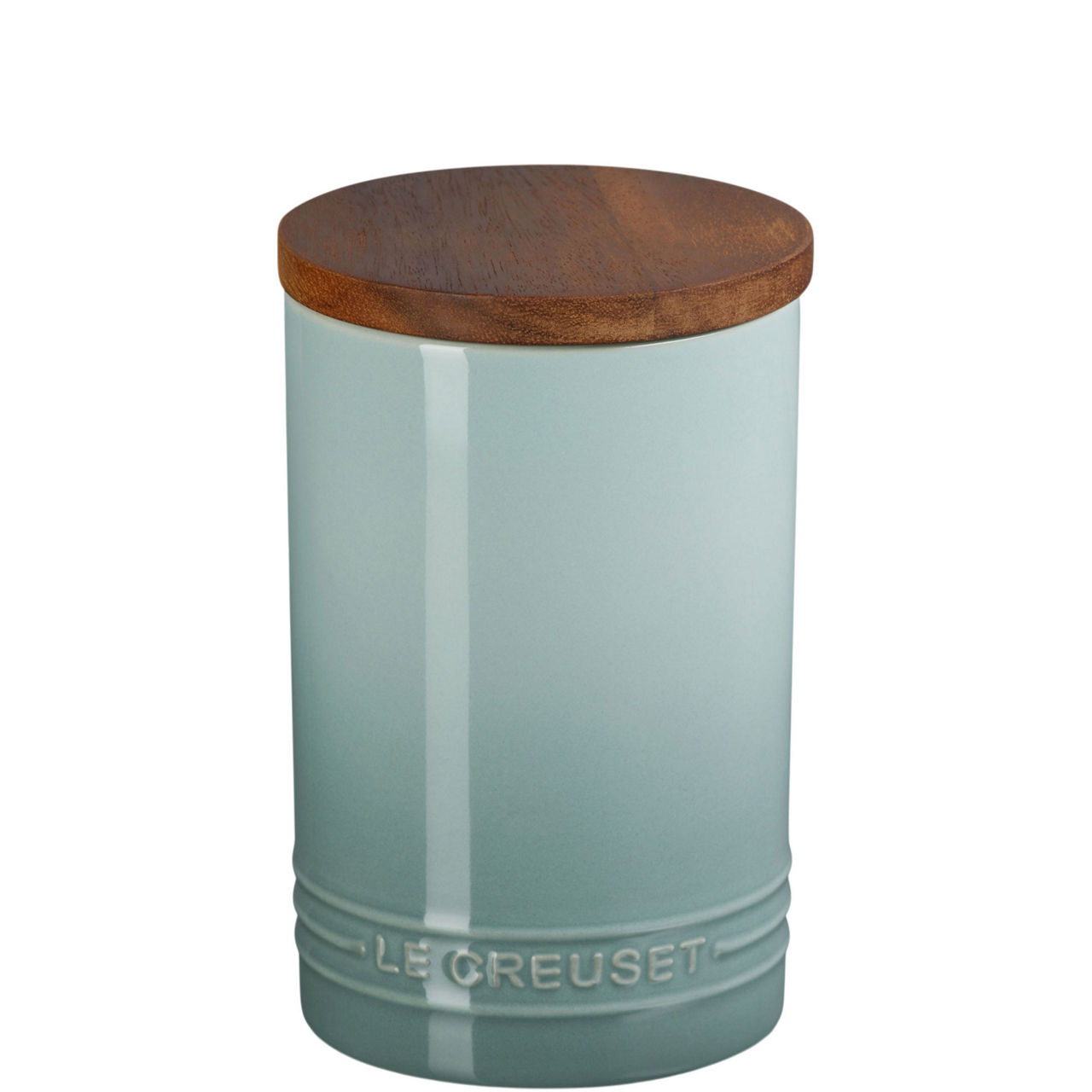 Stoneware Storage Jar With Wooden Lid 770ml