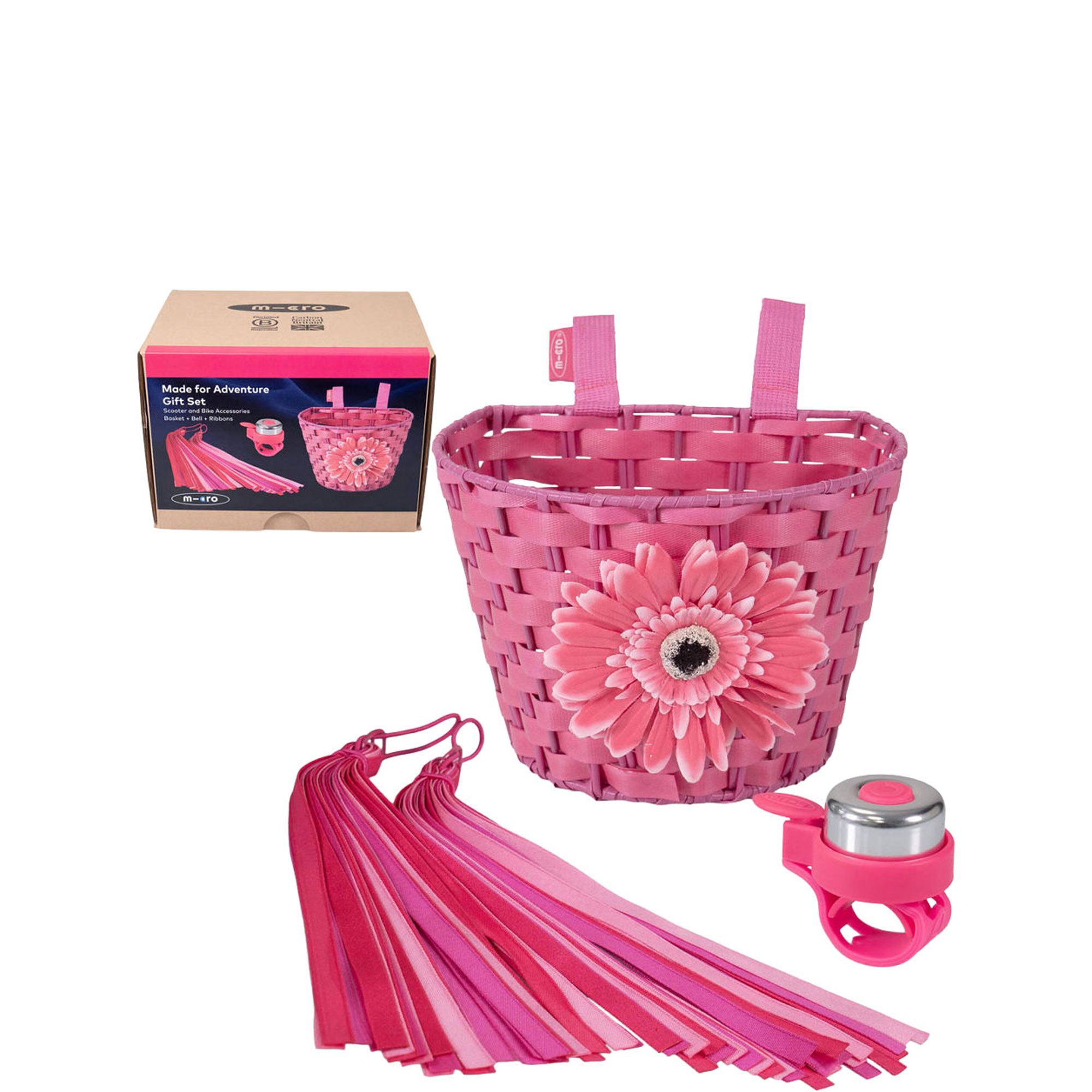 Made for Adventure Basket, Bell & Ribbons Set