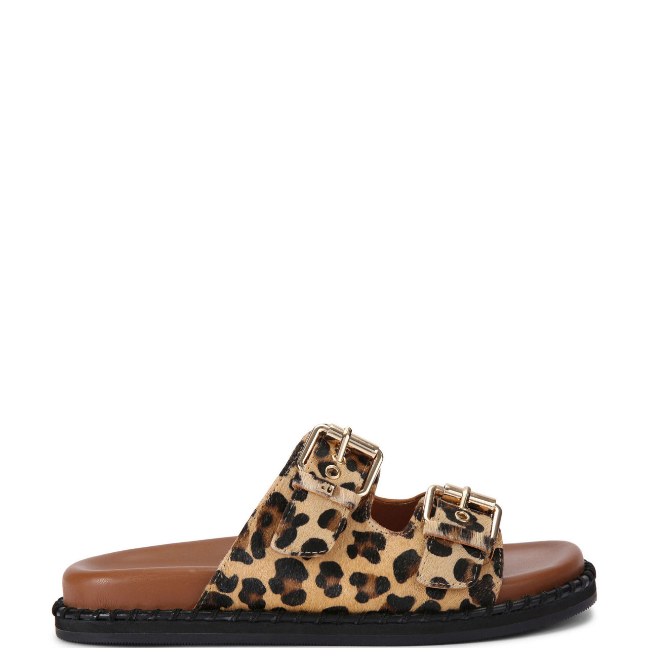 Posie Leopard Flat Sandals