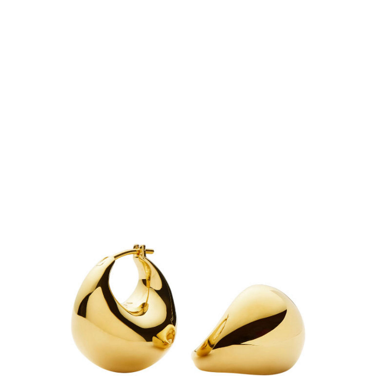 Sculptural Chubby Dome Small Hoop Earrings