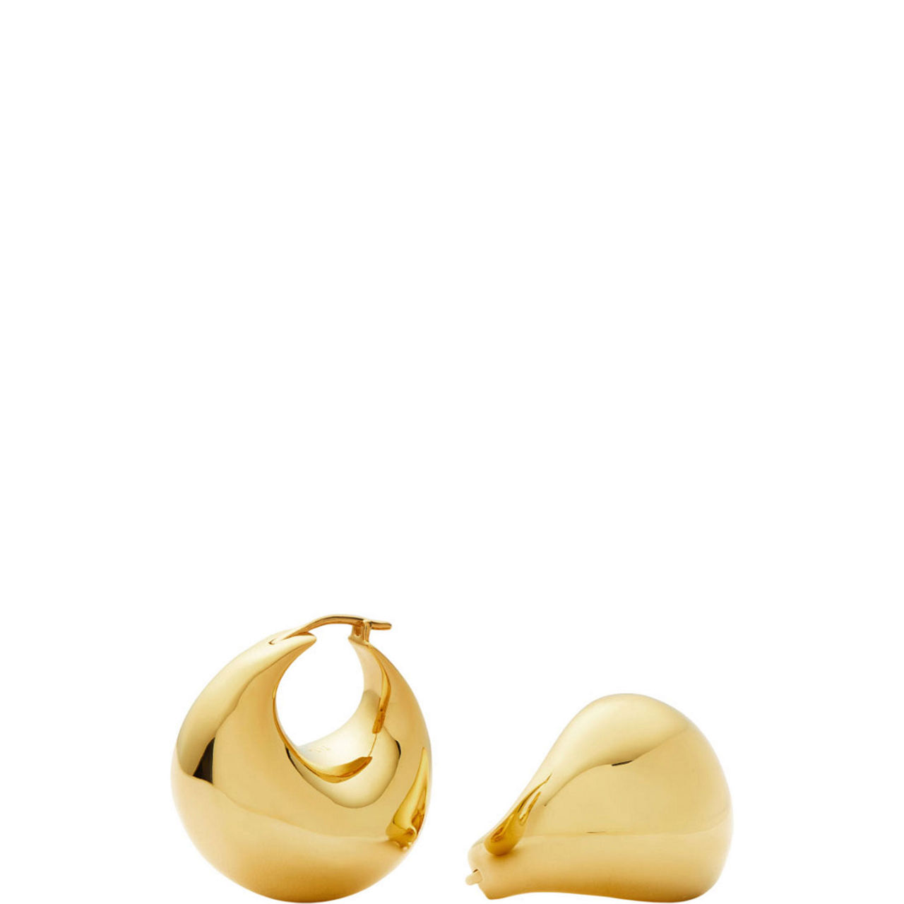 Sculptural Chubby Dome Medium Hoop Earrings