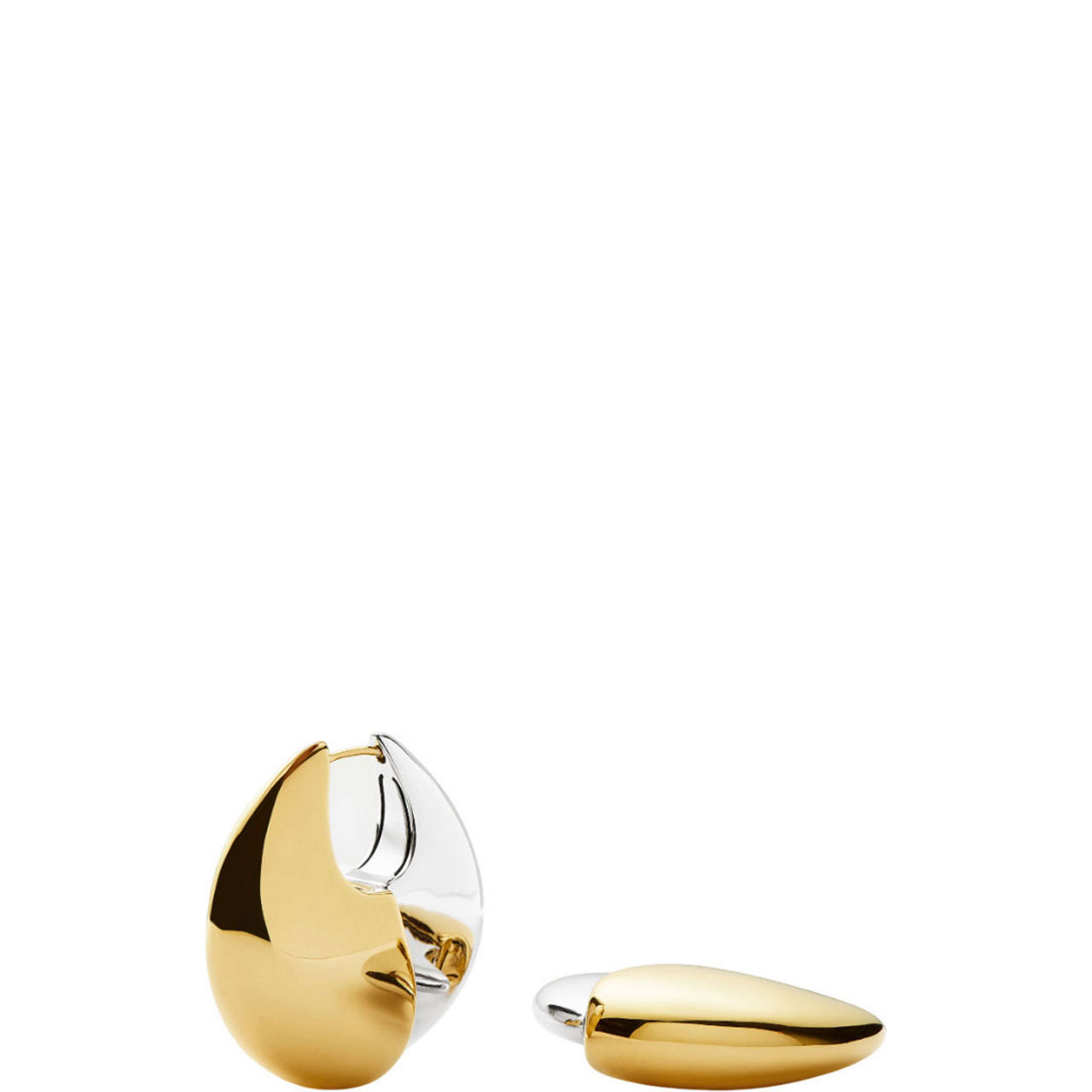 Sculptural Pebble Large Hoop Earrings