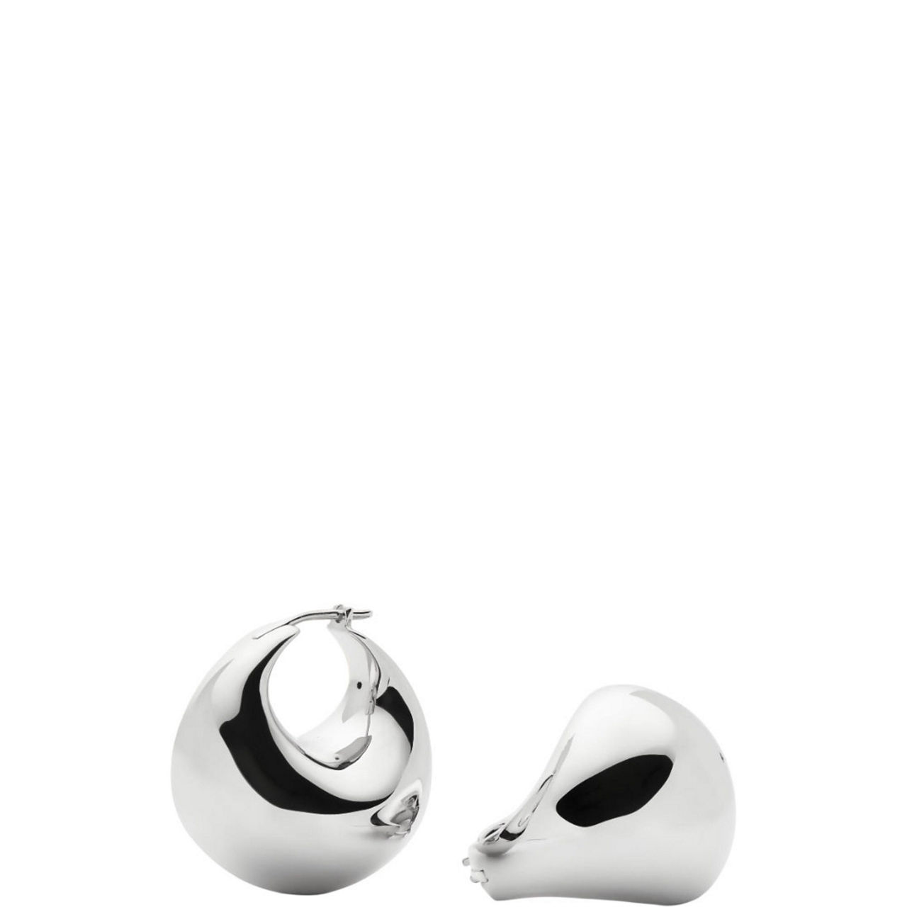 Sculptural Chubby Dome Medium Hoop Earrings