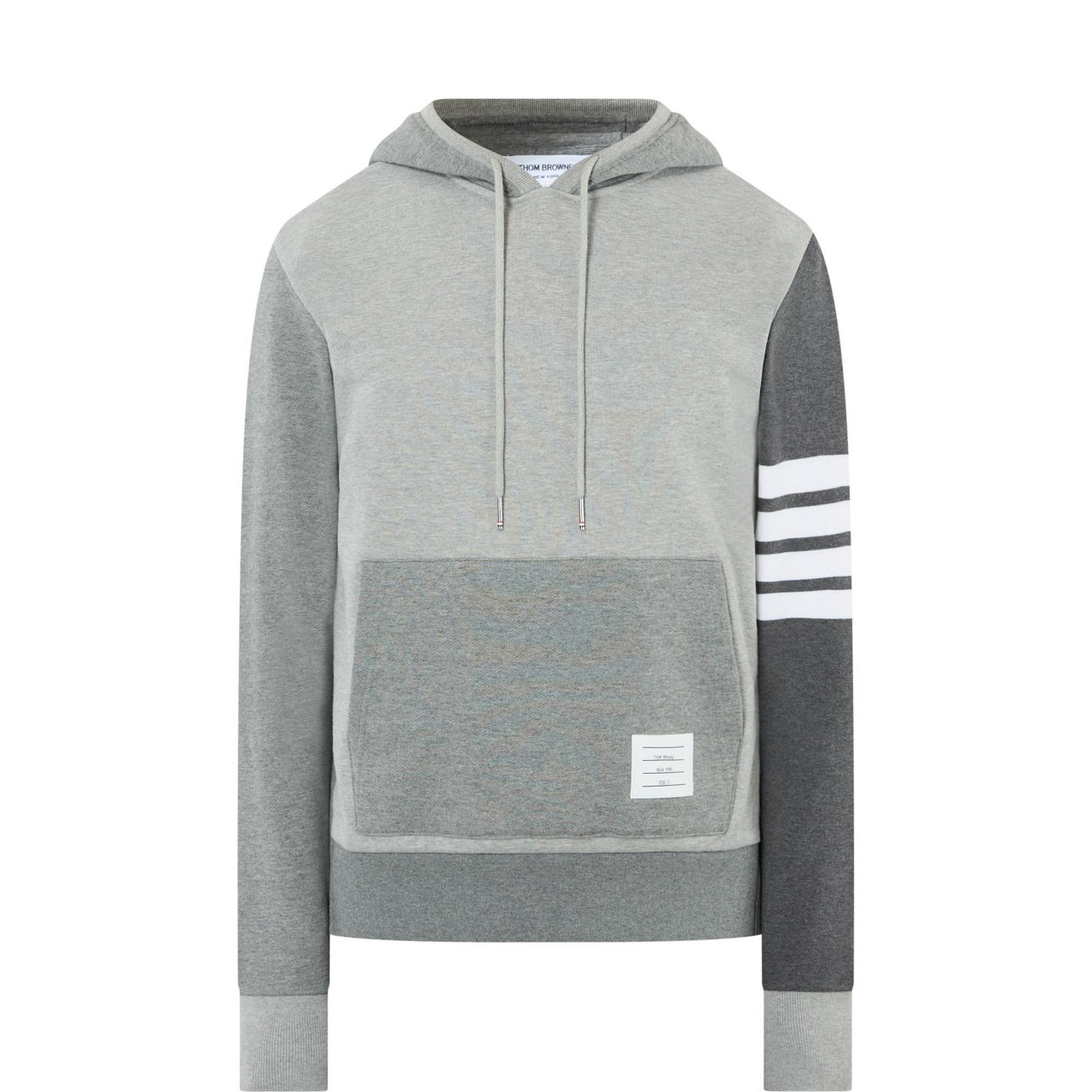 Four-Bar Tonal Panelled Hoodie