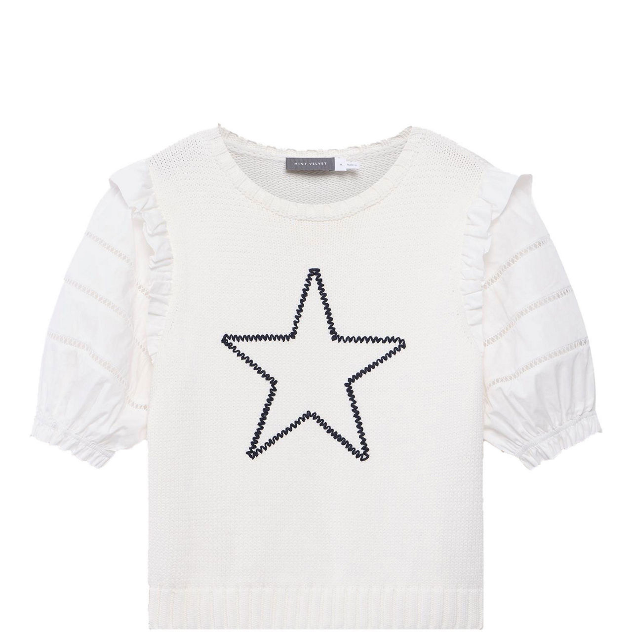 Embroidered Star Top