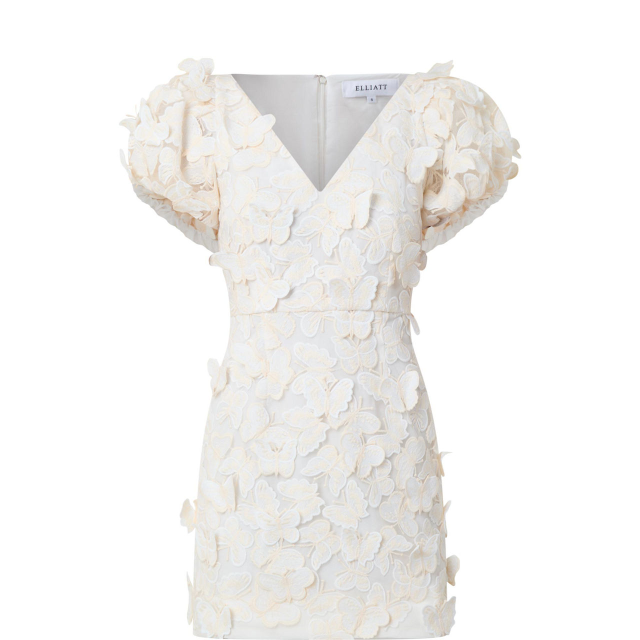 Scarlett Butterfly Appliqué Mini Fitted Dress