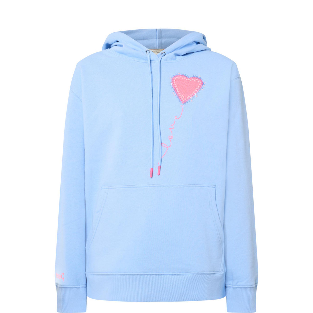 Love Heart Drawstring Hoodie