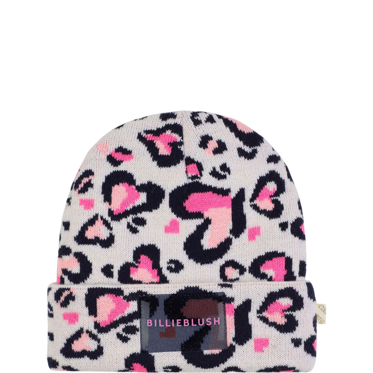 Heart Leopard Logo Beanie Hat