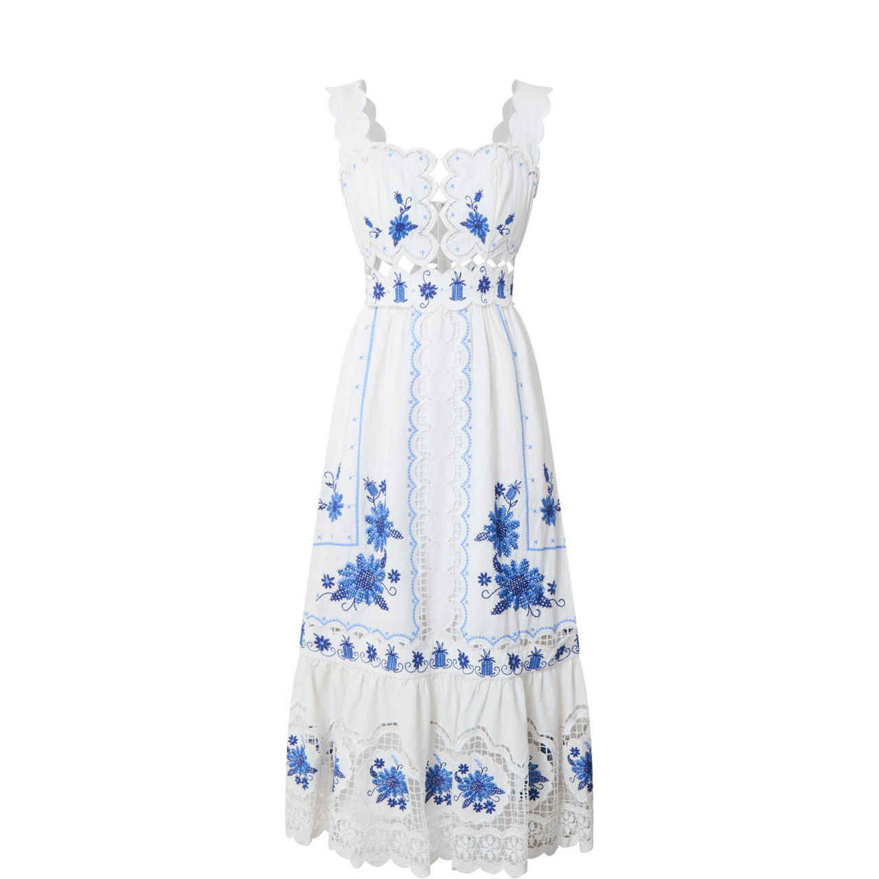 Sunflower Richelieu Embroidered Dress