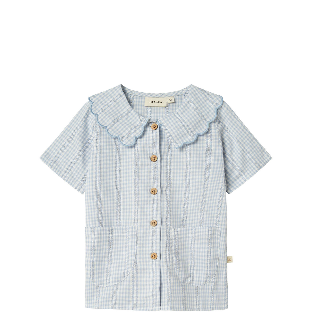 Frill Collar Check Shirt
