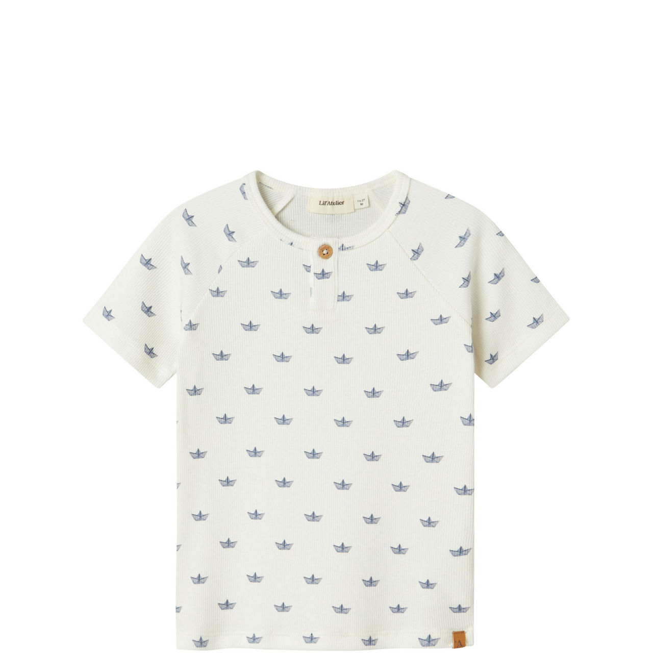 Printed Motif Ribbed T-Shirt