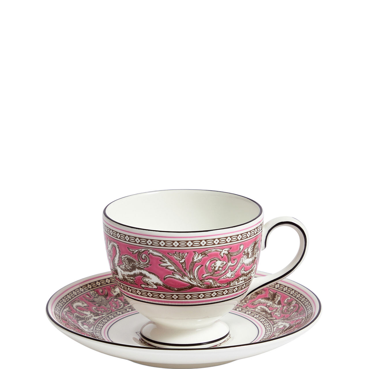 Florentine Fuchsia Teacup & Saucer Set