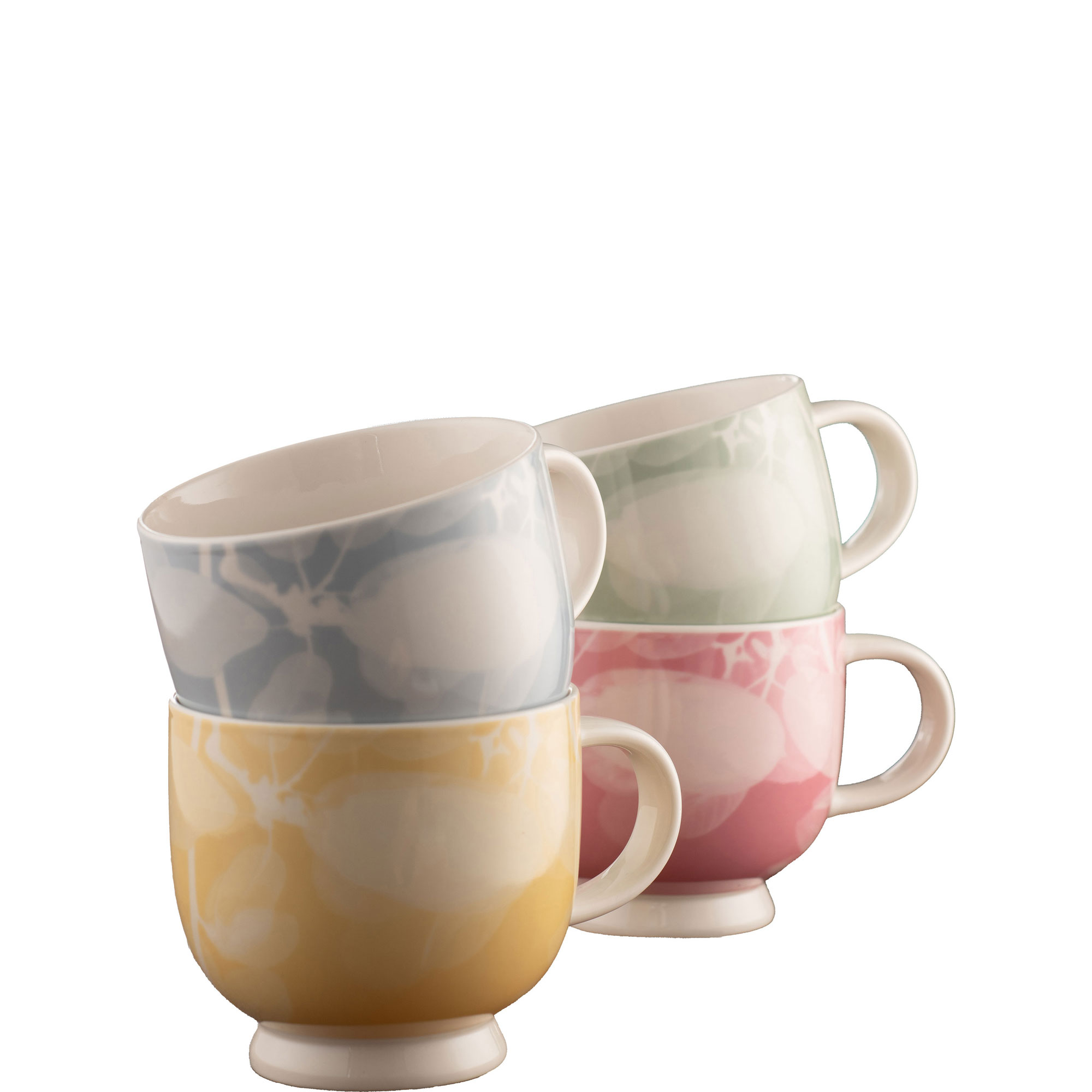 Laurel Footed Mug 470ml Four-Piece Set