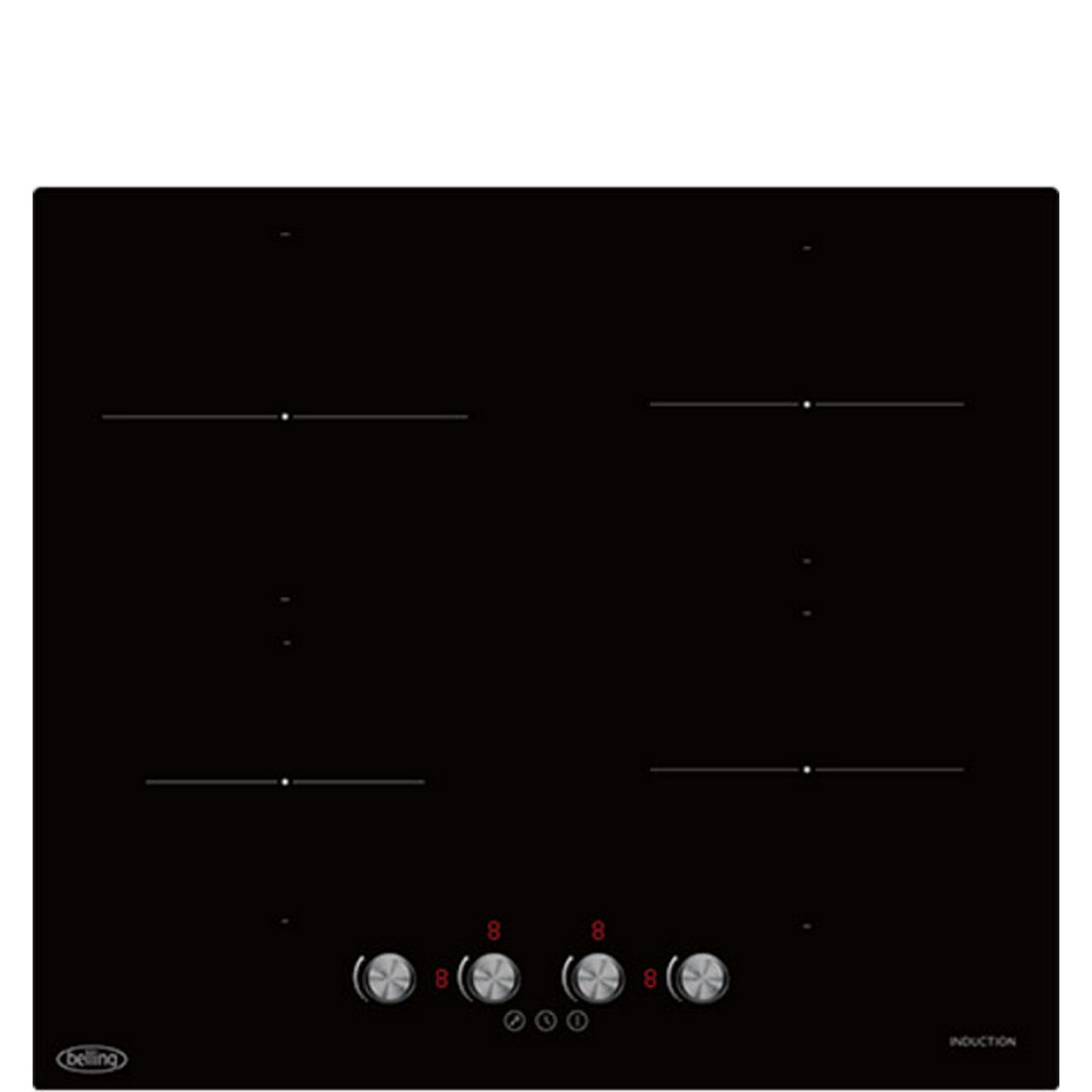 60cm Rotary Control Induction Hob Black