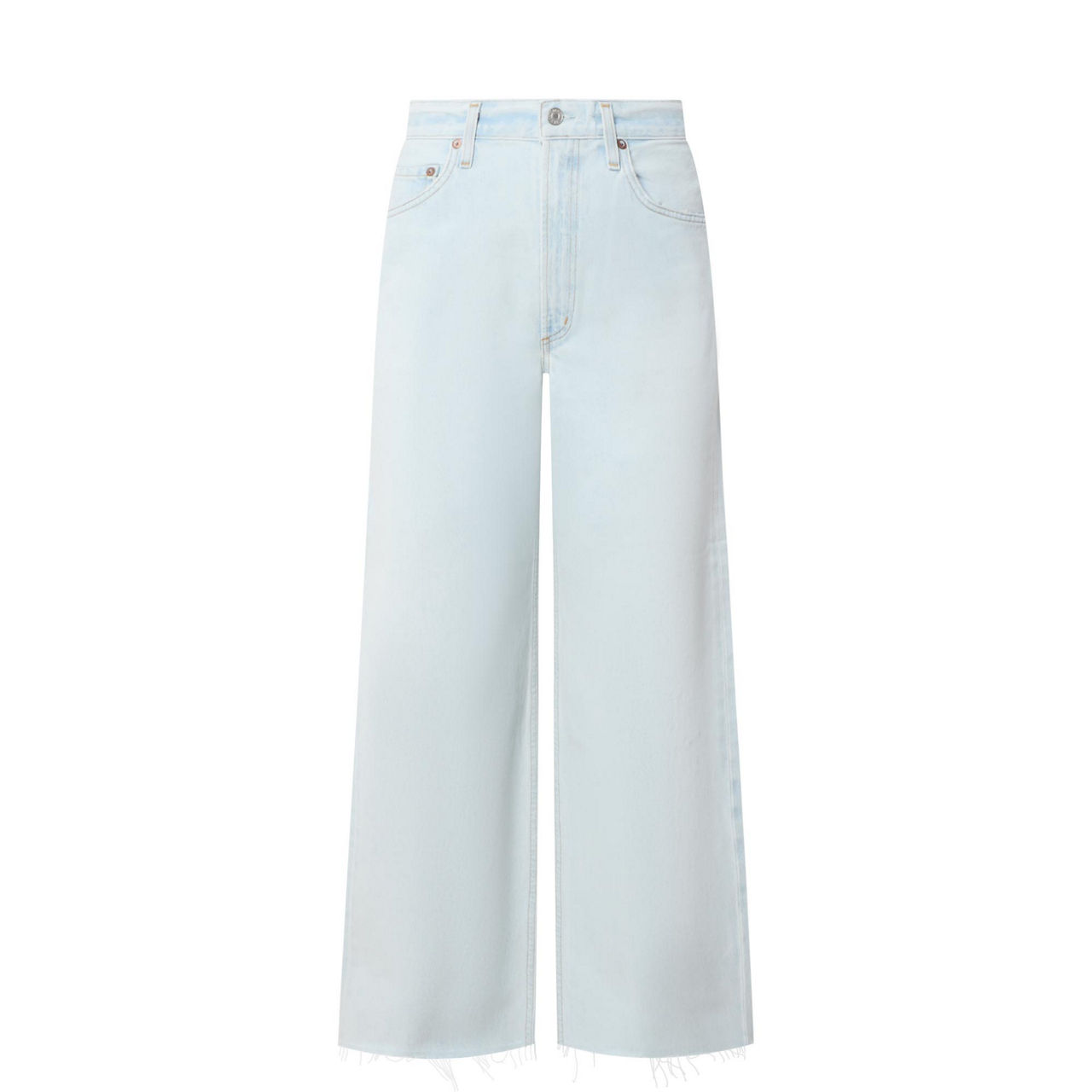 Low Curve Frayed Hem Jeans