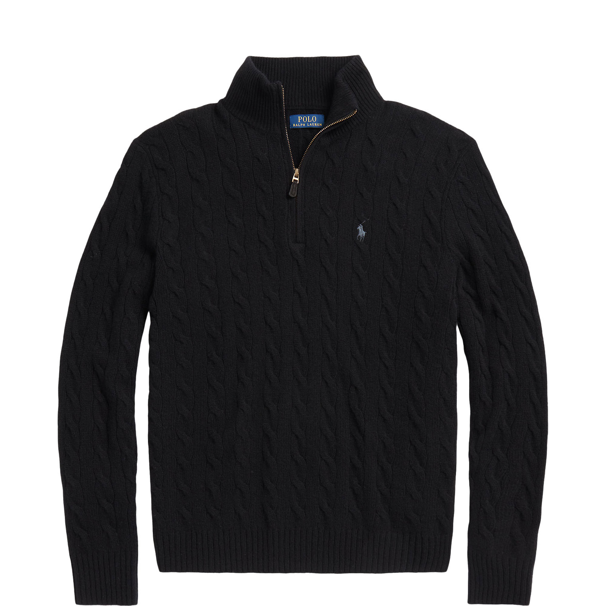Polo Player Logo Cable Knit Sweater