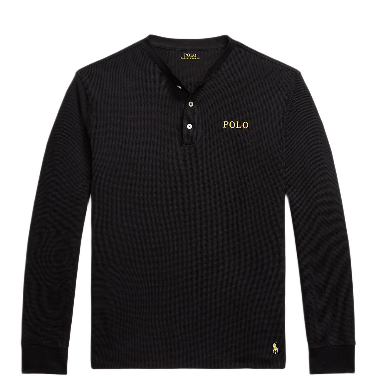 Logo Henley Long-Sleeved Lounge Top