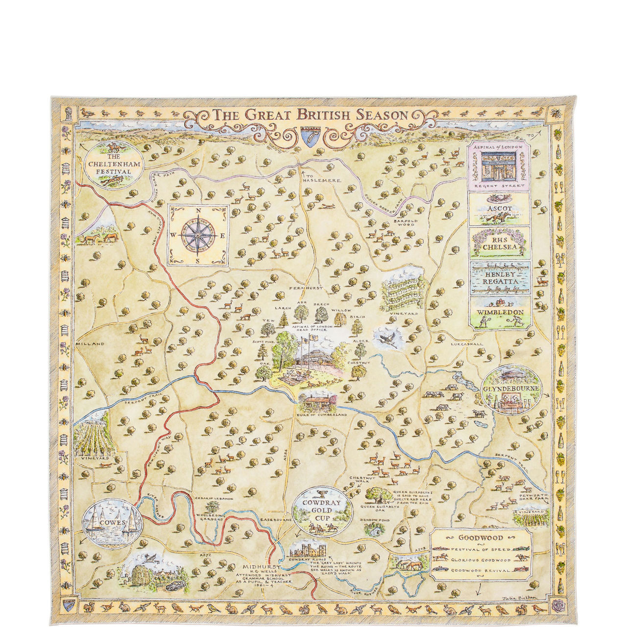 Great British Season Silk Scarf