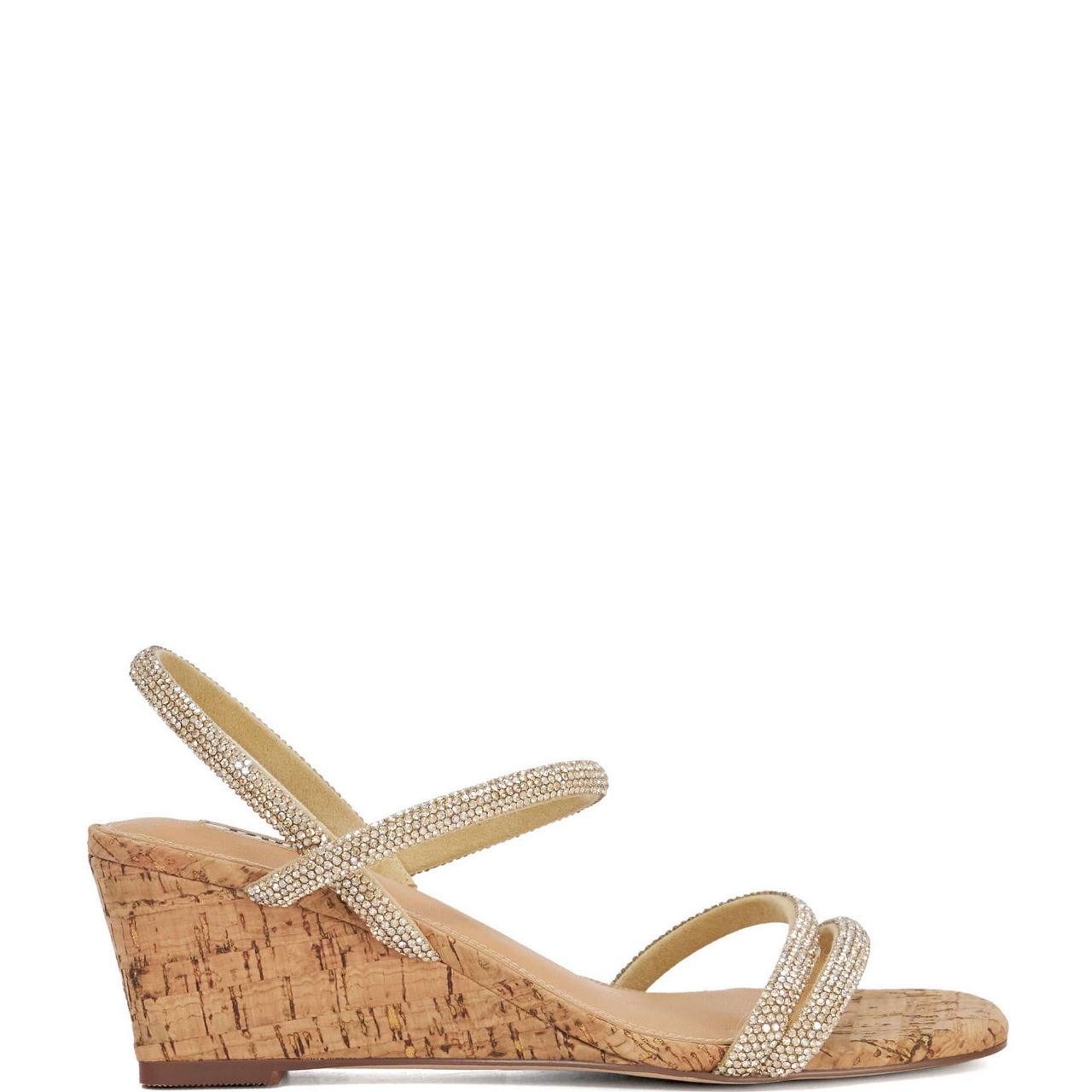 Kalia Embellished Cork Wedge Sandals