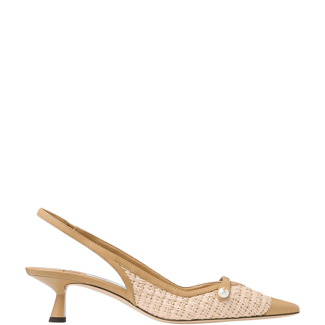 Amita 45 Leather Kitten Heels
