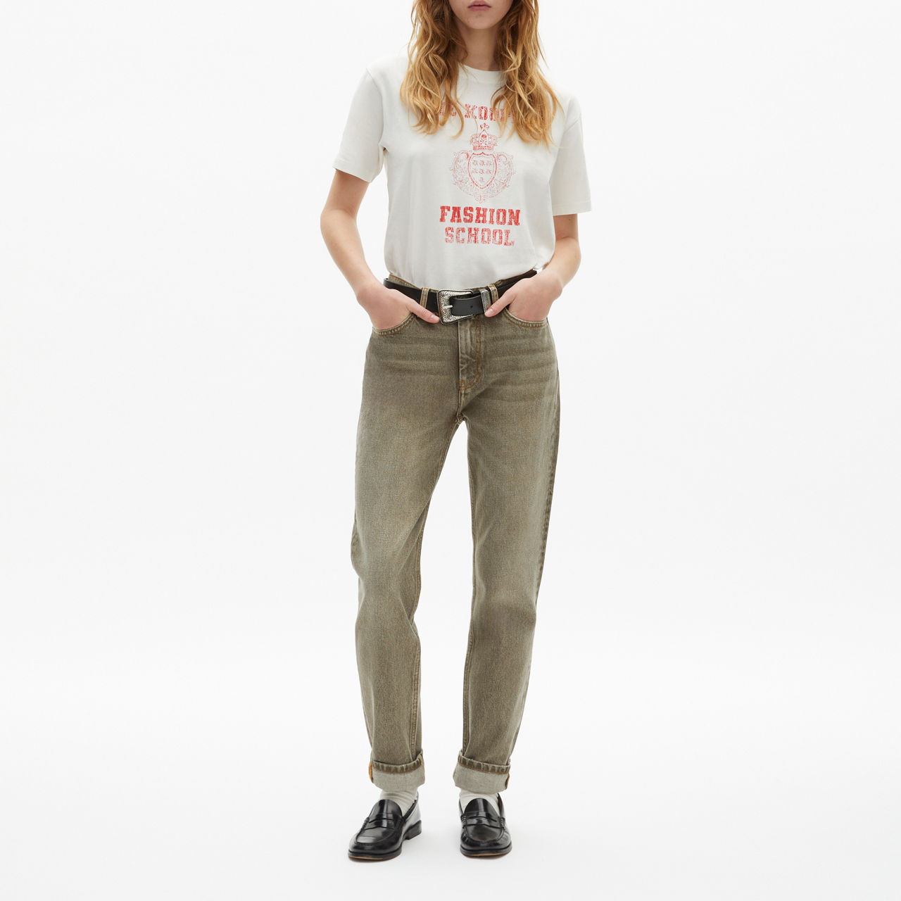Mid-Rise Faded Slim Leg Jeans Mid-Rise Faded Slim Leg Jeans
