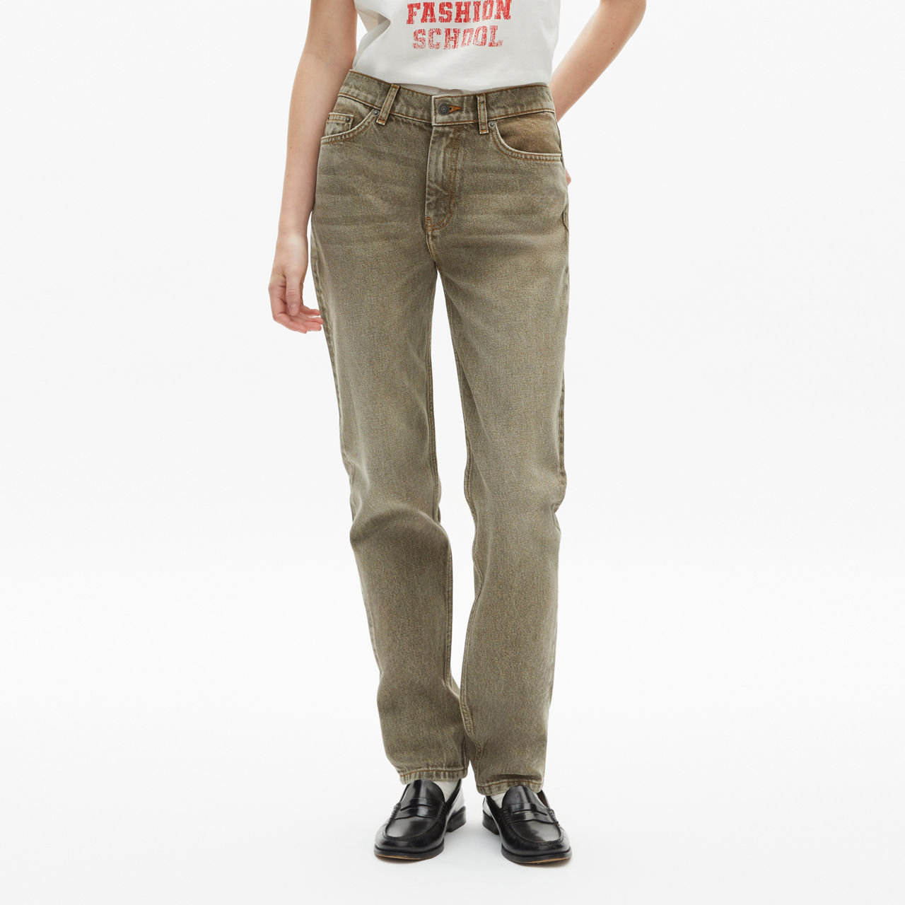 Mid-Rise Faded Slim Leg Jeans Mid-Rise Faded Slim Leg Jeans