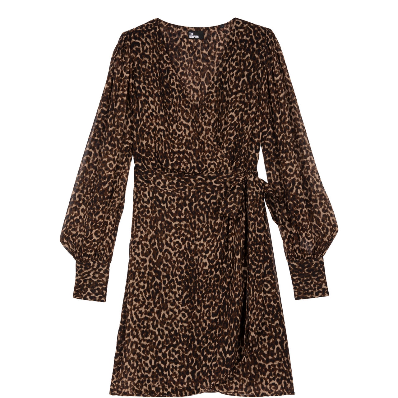 Leopard Print Mini Wrap Dress