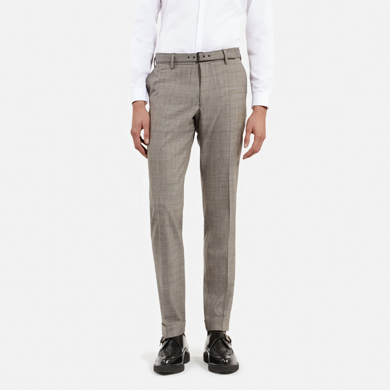 Prince Of Wales Check Print Trousers Prince Of Wales Check Print Trousers