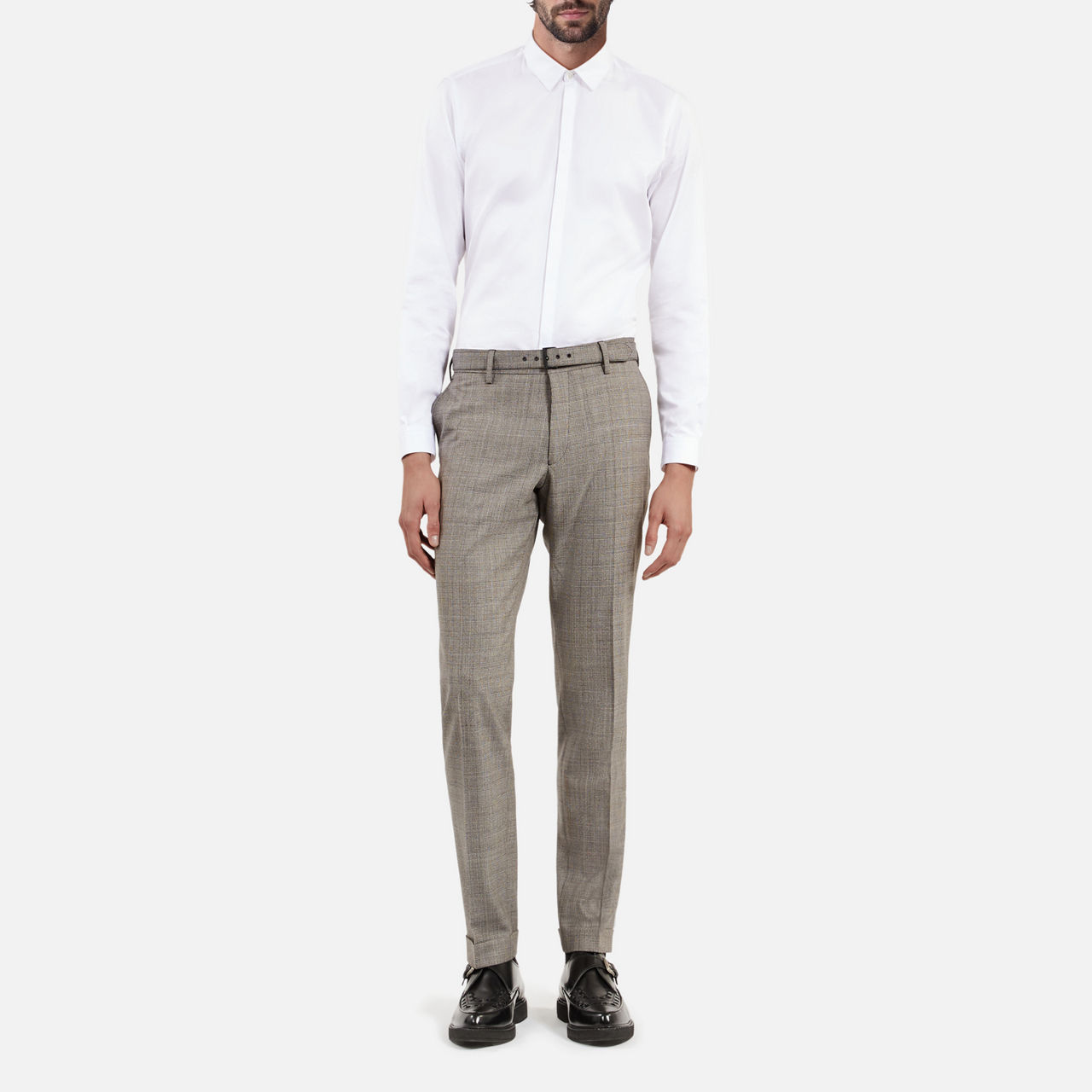 Prince Of Wales Check Print Trousers Prince Of Wales Check Print Trousers