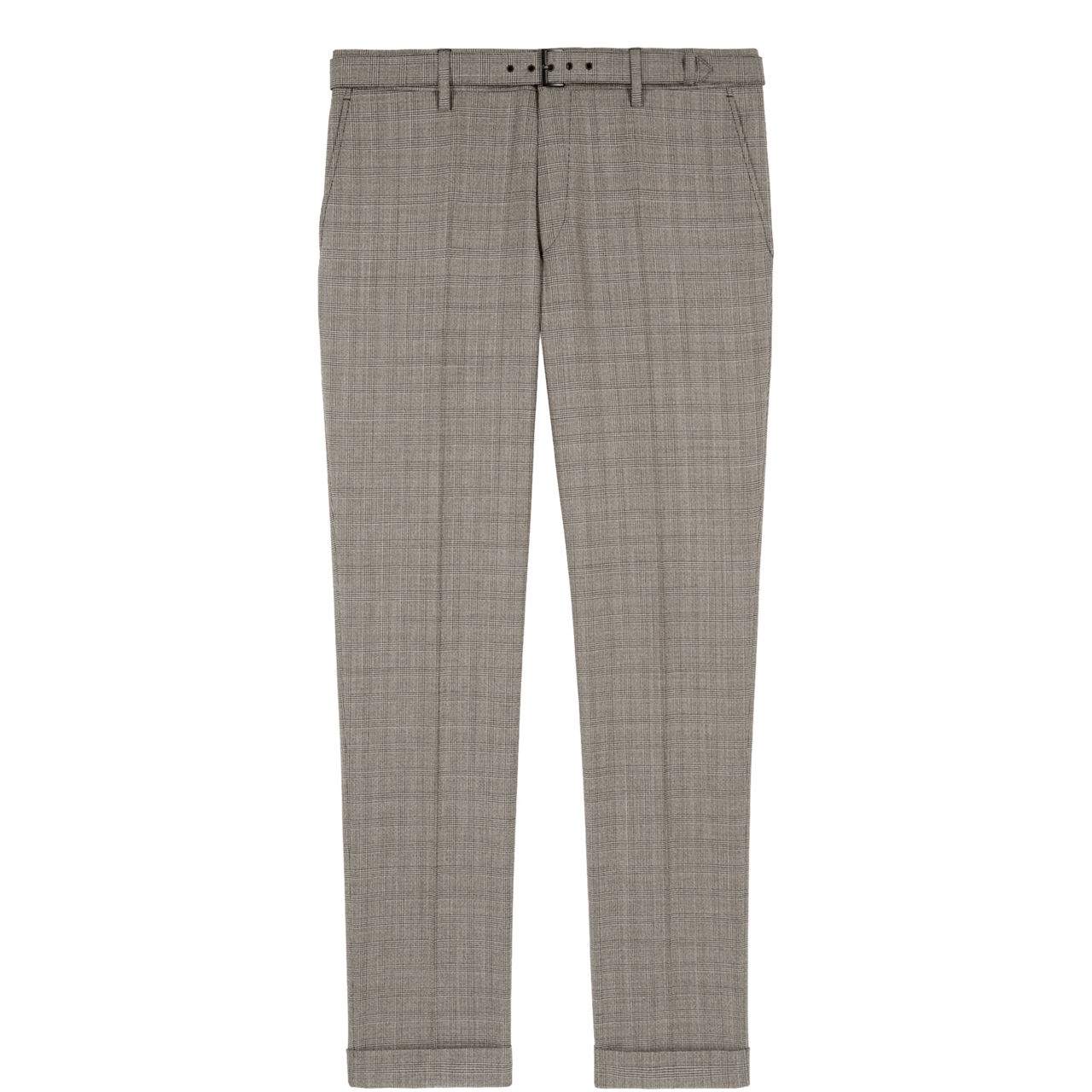 Prince Of Wales Check Print Trousers