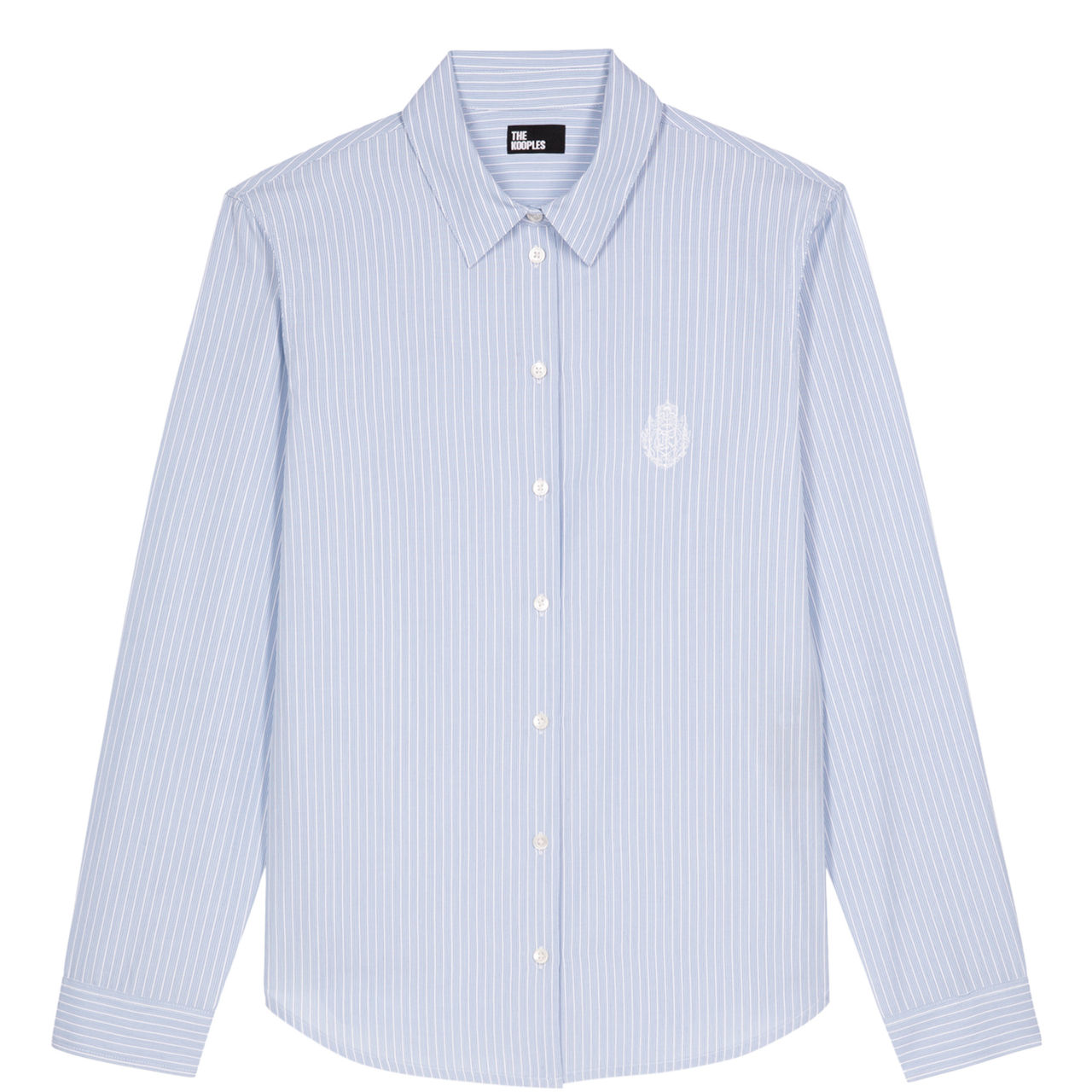 Crest Logo Embroidered Striped Shirt