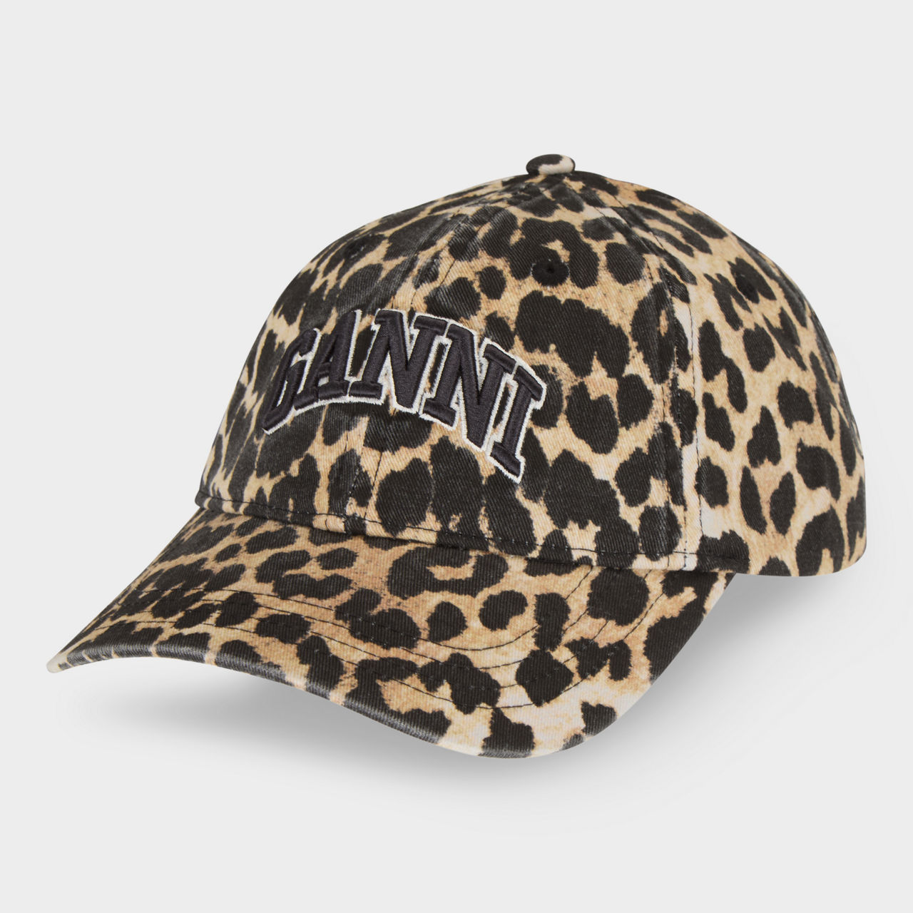 【GANNI】LOGO EMBROIDERED BALL CAP-Brown GANNI Brown Logo Cap GANNI