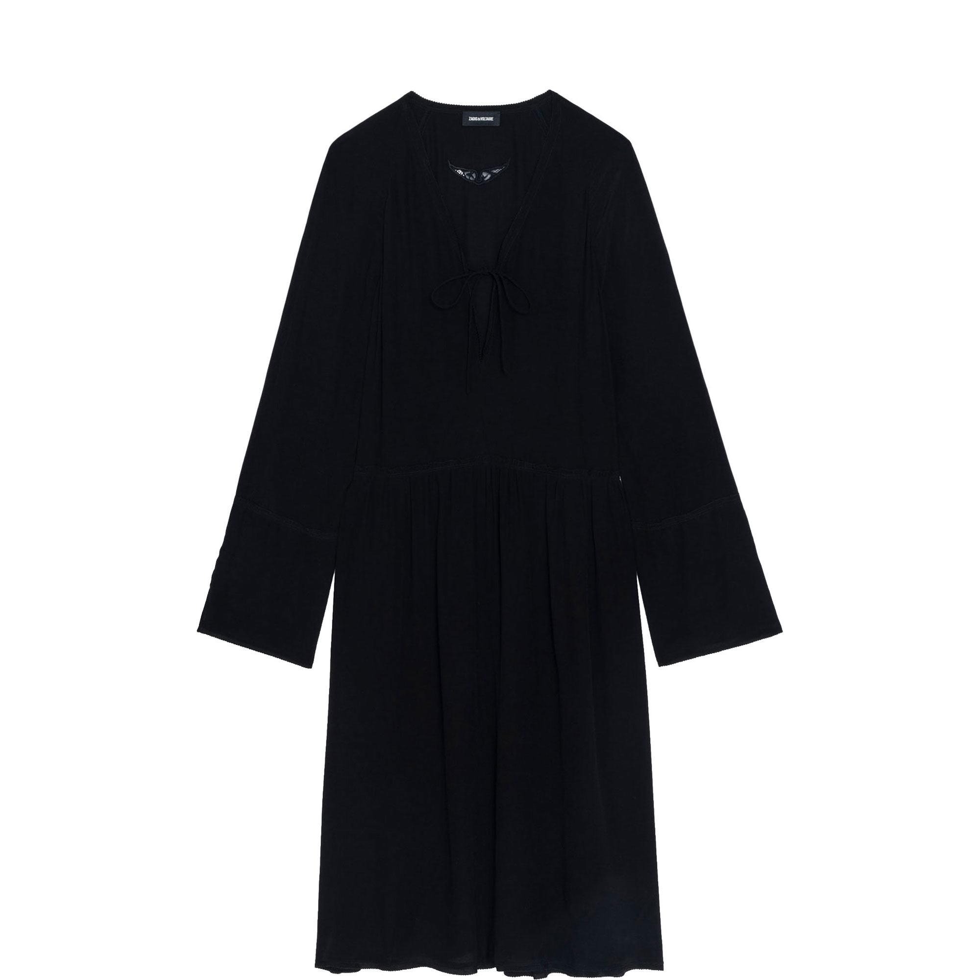 Rinas Lace Logo Flared Dress