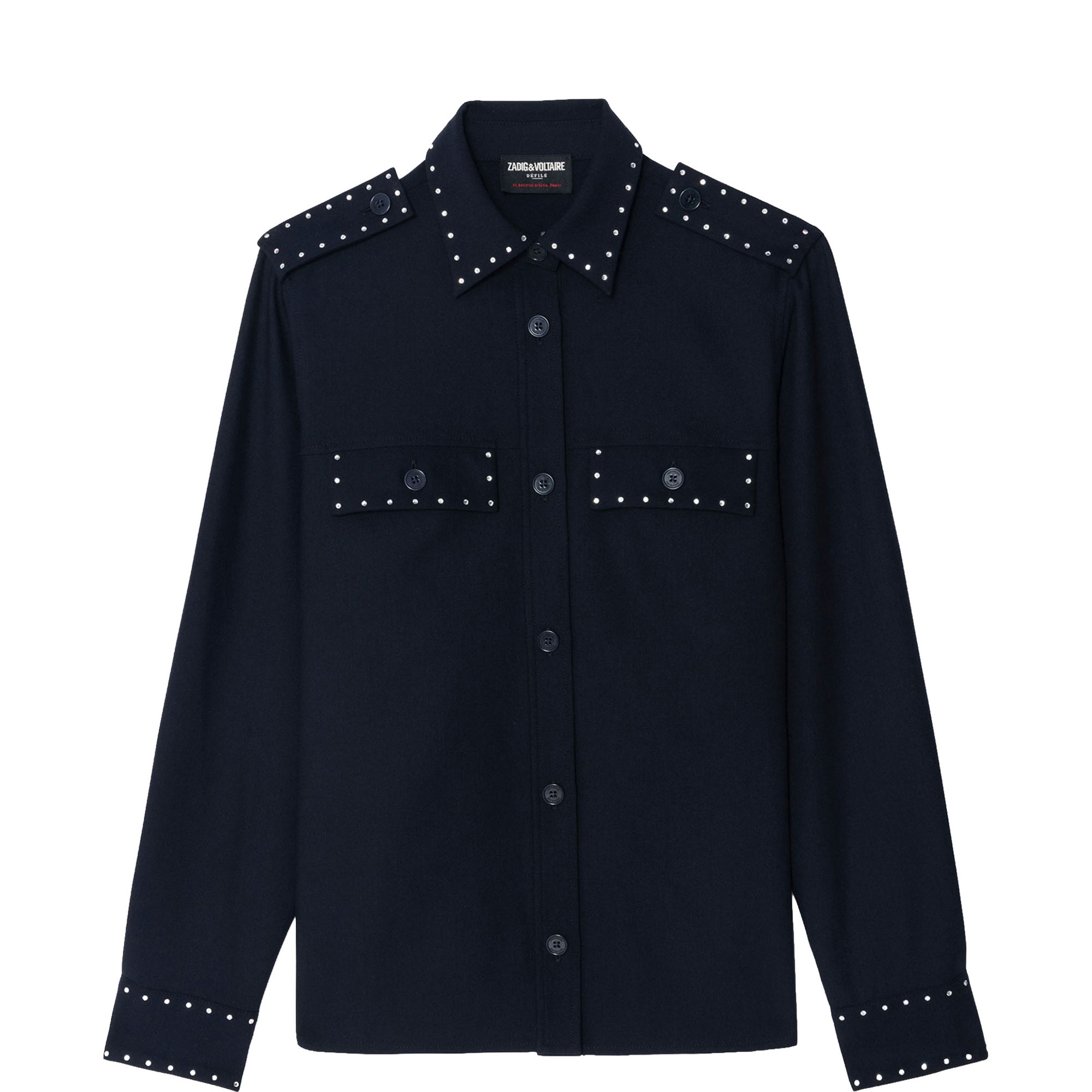 Taskam Diamant&eacute; Studded Overshirt
